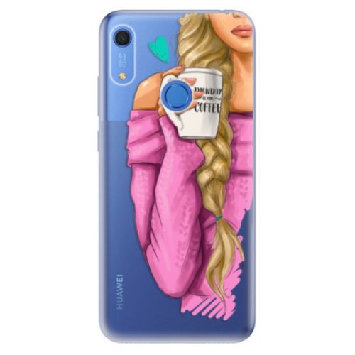 Odolné silikónové puzdro iSaprio - My Coffe and Blond Girl - Huawei Y6s