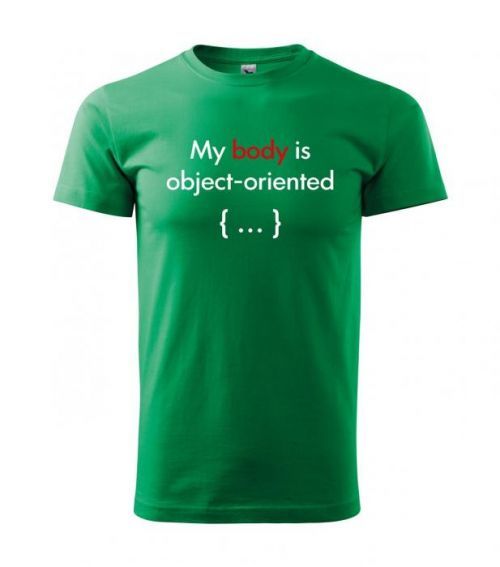 Pánske tričko pre programátorov My body is object oriented