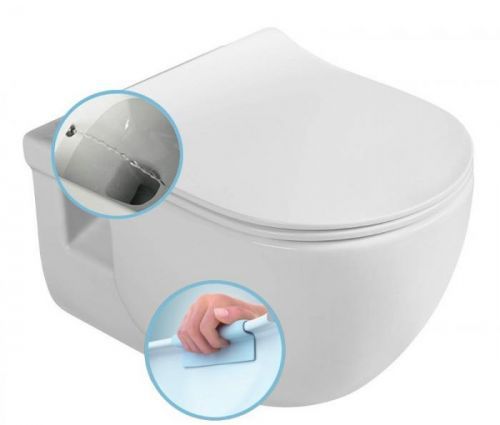 SAPHO - BRILLA závesné WC rimless s bidetovou sprškou (100612)