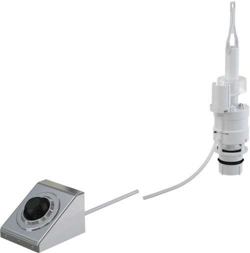 Alcaplast Oddálené pneumatické splachování nožní na zeď kov (MPO13)