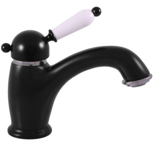 SLEZAK-RAV - Vodovodní baterie umyvadlová LABE , Barva: černá matná/chrom, Rozměr: 3/8'' (L526.0CMATC)