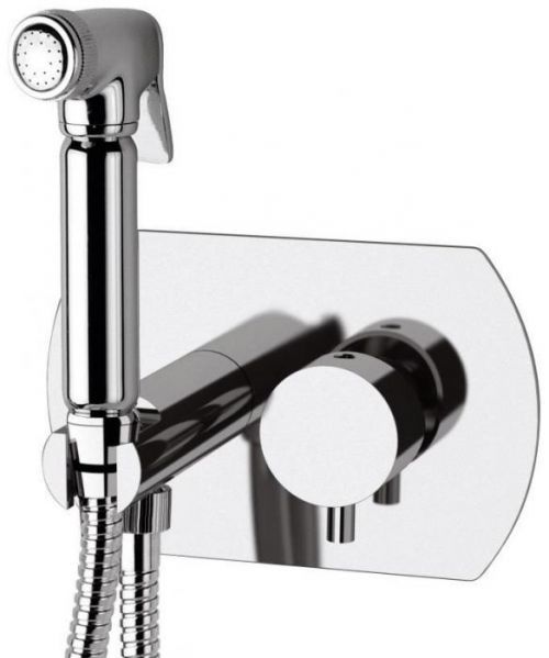 SAPHO - RHAPSODY podomietková batéria s bidetovou spŕškou, guľatá, chróm (1209-07)