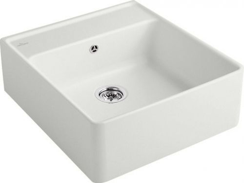 VILLEROY & BOCH VILLEROY & BOCH - Keramický dřez Single-bowl sink Stone white modulový 595 x 630 x 220 bez excentru (632061RW)