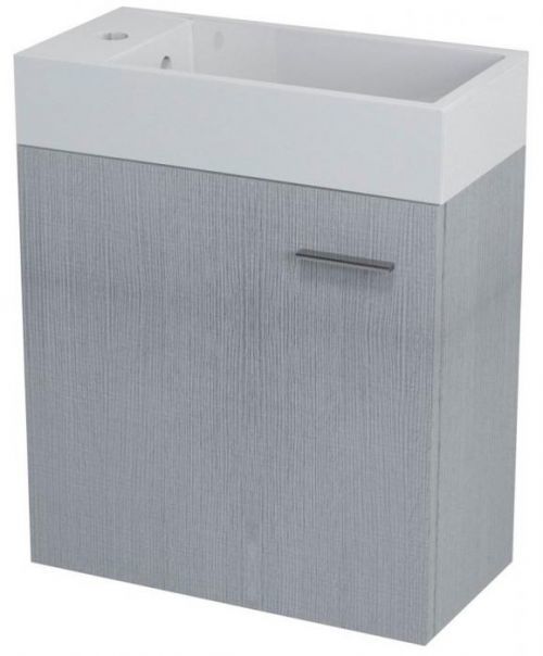 SAPHO - LATUS IV umývadlová skrinka 49,5x50x25cm, dub strieborný (LT410)