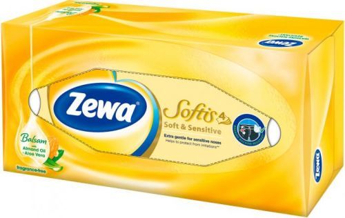 Zewa Softis Soft & Sensitive papierové vreckovky 4vrstvové 80ks