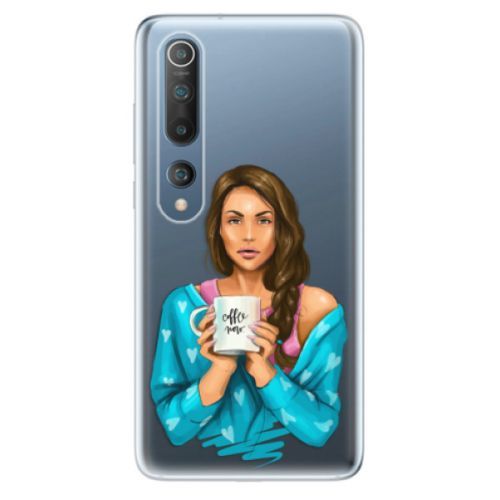 Odolné silikónové puzdro iSaprio - Coffe Now - Brunette - Xiaomi Mi 10 / Mi 10 Pro
