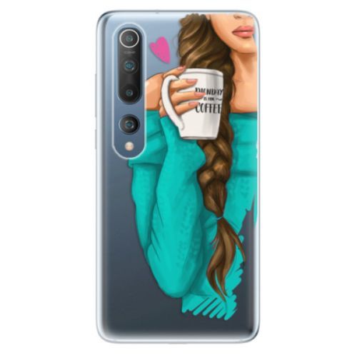 Odolné silikónové puzdro iSaprio - My Coffe and Brunette Girl - Xiaomi Mi 10 / Mi 10 Pro