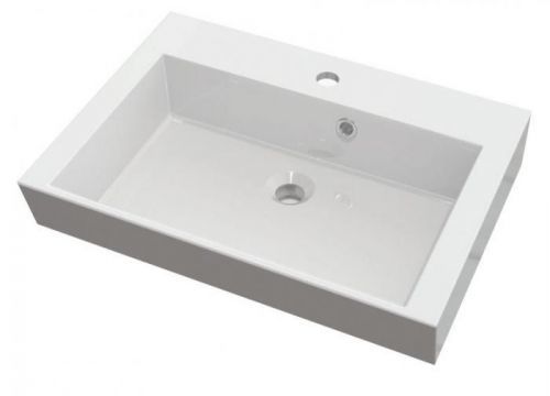 SAPHO - ORINOKO umývadlo 60x45cm, liaty mramor, biela (OR060)