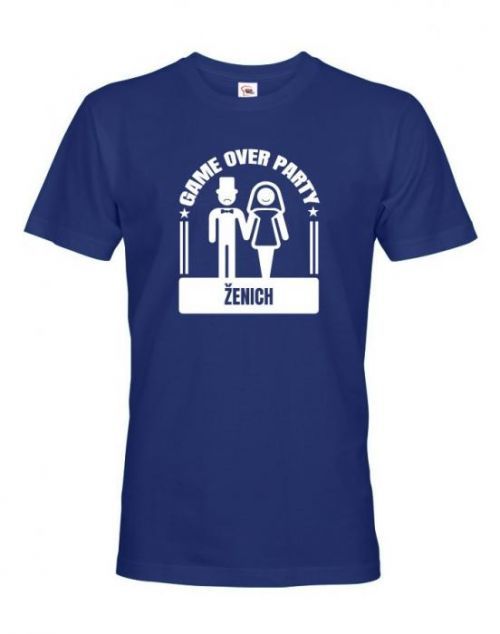 Pánske tričko na rozlúčkovú párty Game over - ideálne na rozlúčenie so slobodou
