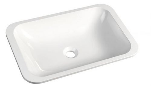 SAPHO - Japura umývadlo 490x322mm, liaty mramor, biela, zápustne (50135)