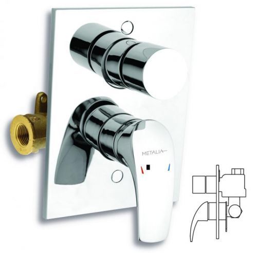 NOVASERVIS - Vaňová sprchová batéria s prepínačom Metalia 57 chróm (57050R,0)