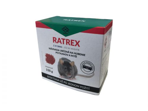 Ratex Ratrex granule určená na hubenie potkanov a myší 150g