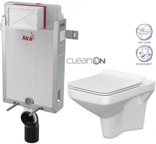 /SET/ALCAPLAST - SET Renovmodul - predstenový inštalačný systém + WC CERSANIT CLEANON COMO + SEDADLO (AM115/1000 X CO1)