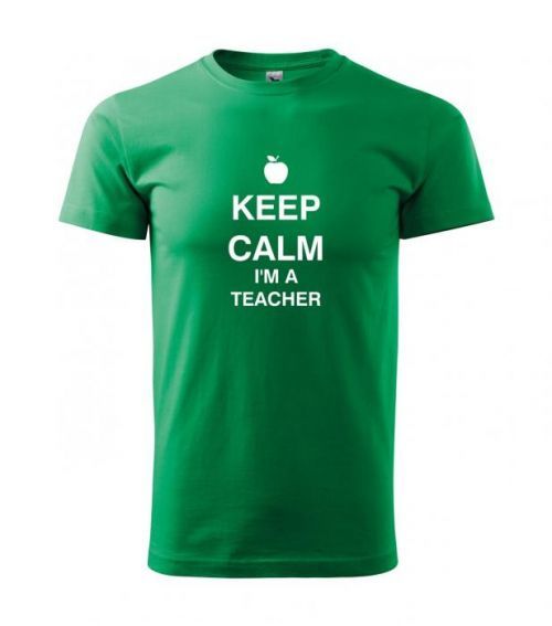 Pánské tričko pro učitele s motivem Keep calm I'm teacher