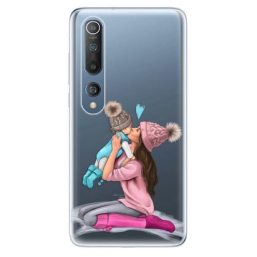 Odolné silikónové puzdro iSaprio - Kissing Mom - Brunette and Boy - Xiaomi Mi 10 / Mi 10 Pro