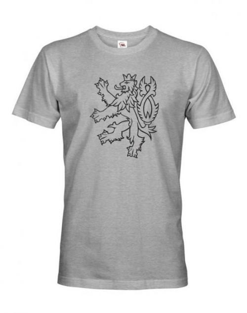 Pánske retro tričko s Českým levom  - vlastenecké tričko