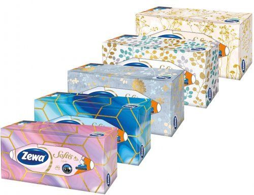 Zewa Softis Style Box papierové vreckovky 4vrstvové 80ks