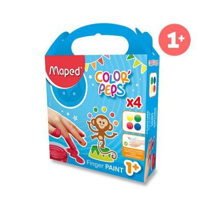 Prstové farby Maped Color's Peps- 4 x 80 ml