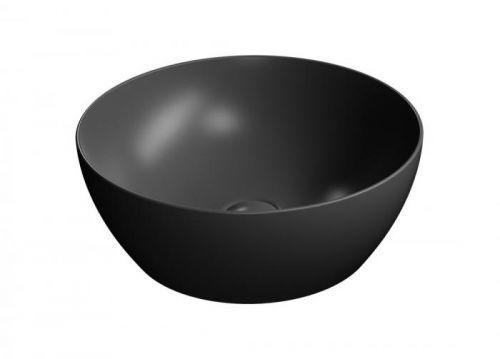 GSI - PURA umývadlo na dosku, priemer 42 cm, čierna mat (885126)