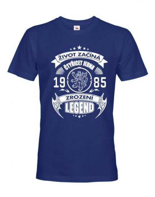 Pánske tričko Zrodenie legendy s českým levom II - narodeninové tričko