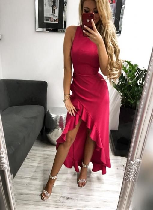Dámske ružové spoločenské šaty