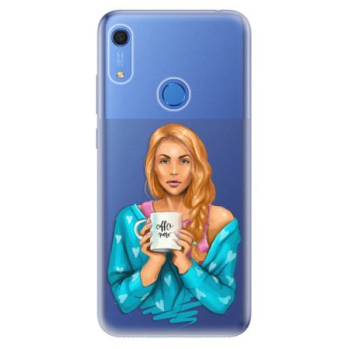 Odolné silikónové puzdro iSaprio - Coffe Now - Redhead - Huawei Y6s