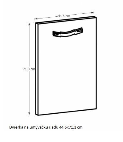 Tempo Kondela Kuchynská linka Provance Provance: Dvierka na umývačku - 44,6x71,3cm