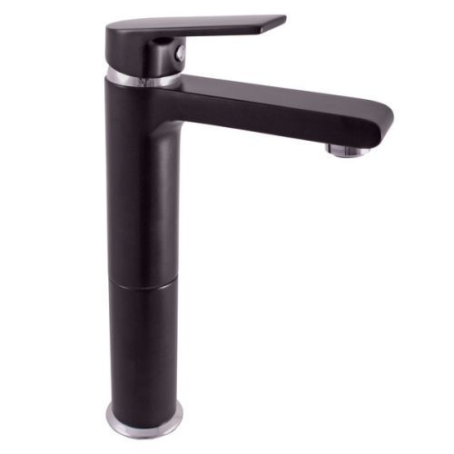 SLEZAK-RAV - Vodovodní baterie umyvadlová, vysoká COLORADO černá matná/chrom, Barva: černá matná/chrom, Rozměr: 3/8'' (CO130.0CMATC)