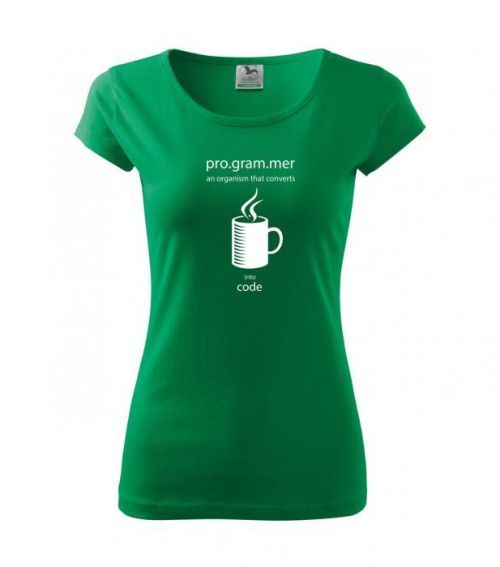 Dámske tričko pre programátorky Convert coffee in to code musíš mať