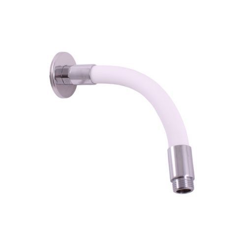 SLEZAK-RAV - Držák flexibilní boční pro hlavovou sprchu - bílý, Barva: bílá/chrom, Rozměr: 22 cm (MD0741B)