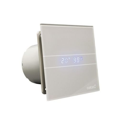 CATA - E-100 GSTH kúpeľňový ventilátor axiálny s automatom,4W/8W,potrubie 100mm,striebo (00900600)
