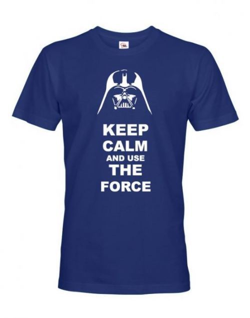 Pánské tričko Keep calm and use the force - triko s potiskem Star Wars