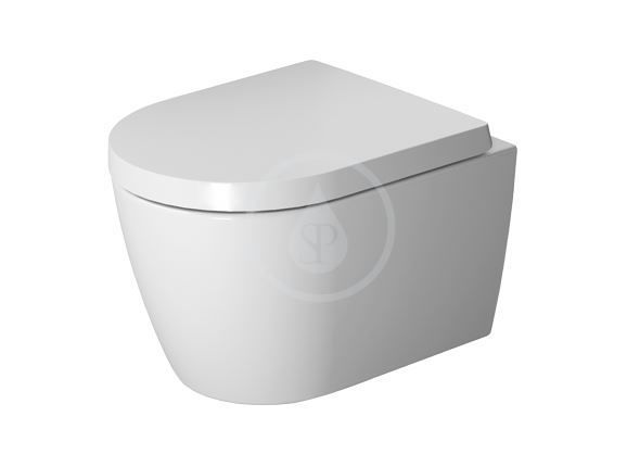 DURAVIT - ME by Starck Závesné WC, Rimless, s WonderGliss, alpská biela (25300900001)