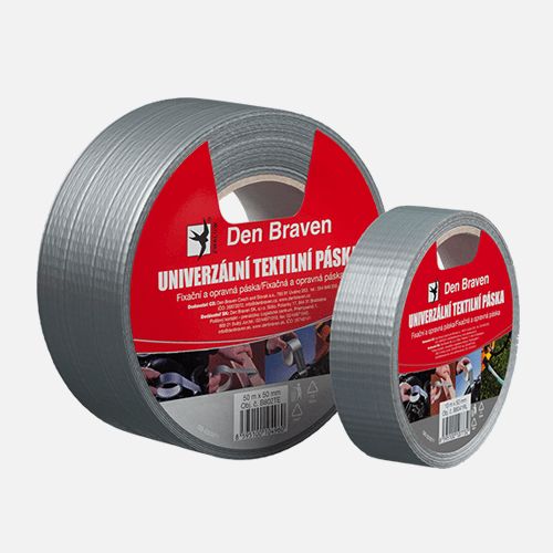 DenBraven lepící páska pevnostní 50mm délka 10m stříbrná univerzální B8041RL POWER TAPE (B8041RL)