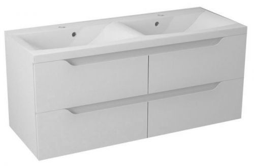 SAPHO - WAVE dvojumývadlová skrinka 119,7x50x47,8cm, biela (WA121)