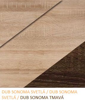 WIP Komoda NOTTI 03 Farba: Dub sonoma svetlá / dub sonoma svetlá / dub sonoma tmavá