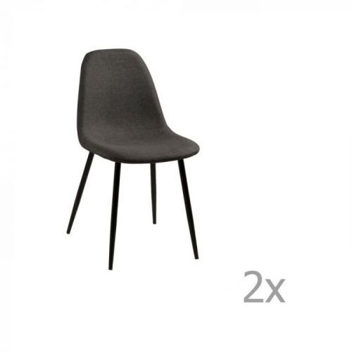 Sada 2 tmavosivých jedálenských stoličiek Actona Wilma Dining Set