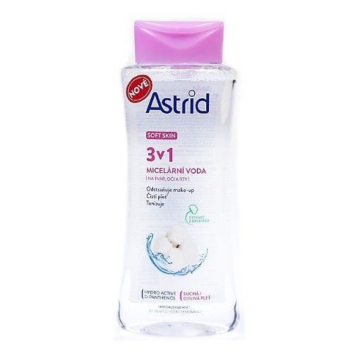 Astrid Micelárna voda 3v1 pre suchú a citlivú pleť Soft Skin 400 ml