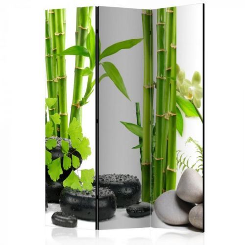 Paraván Bamboos and Stones Dekorhome 135x172 cm (3-dílný)