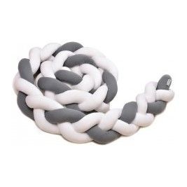 T-TOMI Pletený mantinel 180 cm, white + grey