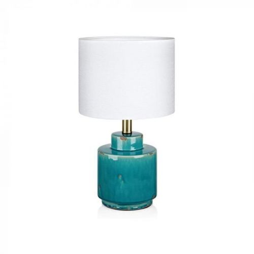 Modro-biela stolová lampa Markslöjd Cous
