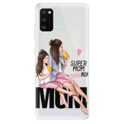 Odolné silikónové puzdro iSaprio - Milk Shake - Brunette - Samsung Galaxy A41