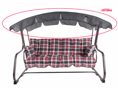 stříška k houpačce RAVENNA šedá Dajar