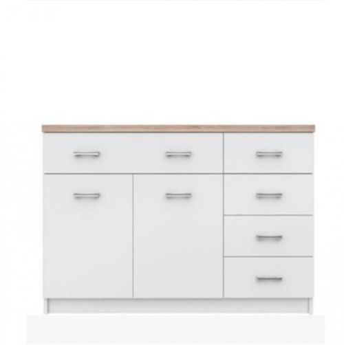 Komoda TOPTY 2D5S bílá / dub sonoma Tempo Kondela