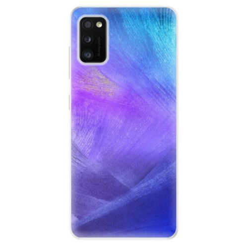 Odolné silikónové puzdro iSaprio - Purple Feathers - Samsung Galaxy A41