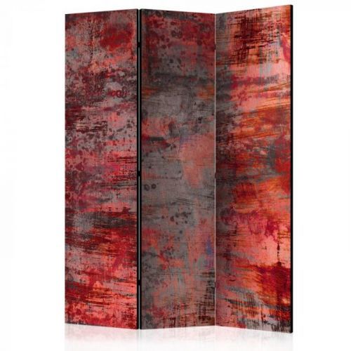 Paraván Red Metal Dekorhome 135x172 cm (3-dílný)