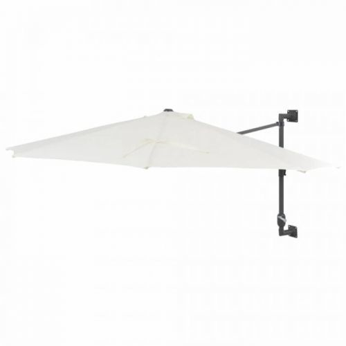 Nástěnný slunečník s kovovou tyčí Ø 300 cm Písková