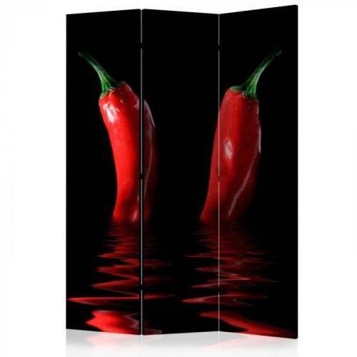 Paraván Chili pepper Dekorhome 135x172 cm (3-dílný)