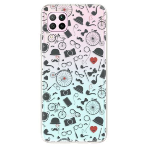 Odolné silikónové puzdro iSaprio - Vintage Pattern 01 - black - Huawei P40 Lite