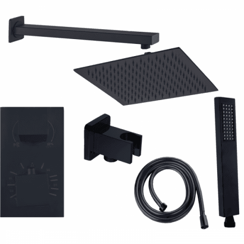 Sprchový set podomítkový Mexen CUBE 6v1 černý